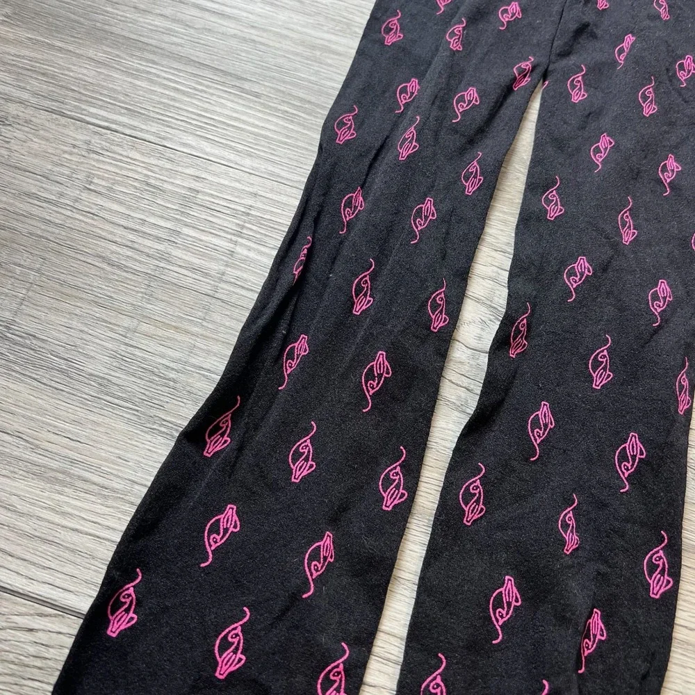 Baby phat Tights Women One Size Black Pink Graphic Mouse Print Alt Streetwear